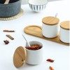 OnePine Set of 2 Ceramic Spice Jars Salt Pot Ceramic