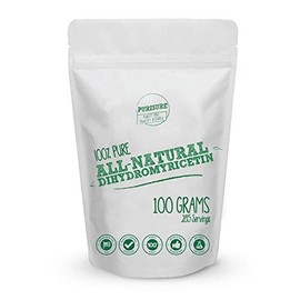 Purisure Dihydromyricetin Powder, 100g, 100% Pure DHM Supplements, Liver Support and Overall Wellness, Premium Quality DHM Supplement, Dihydromyricetin (DHM) Powder for Worry-Free Night Outs