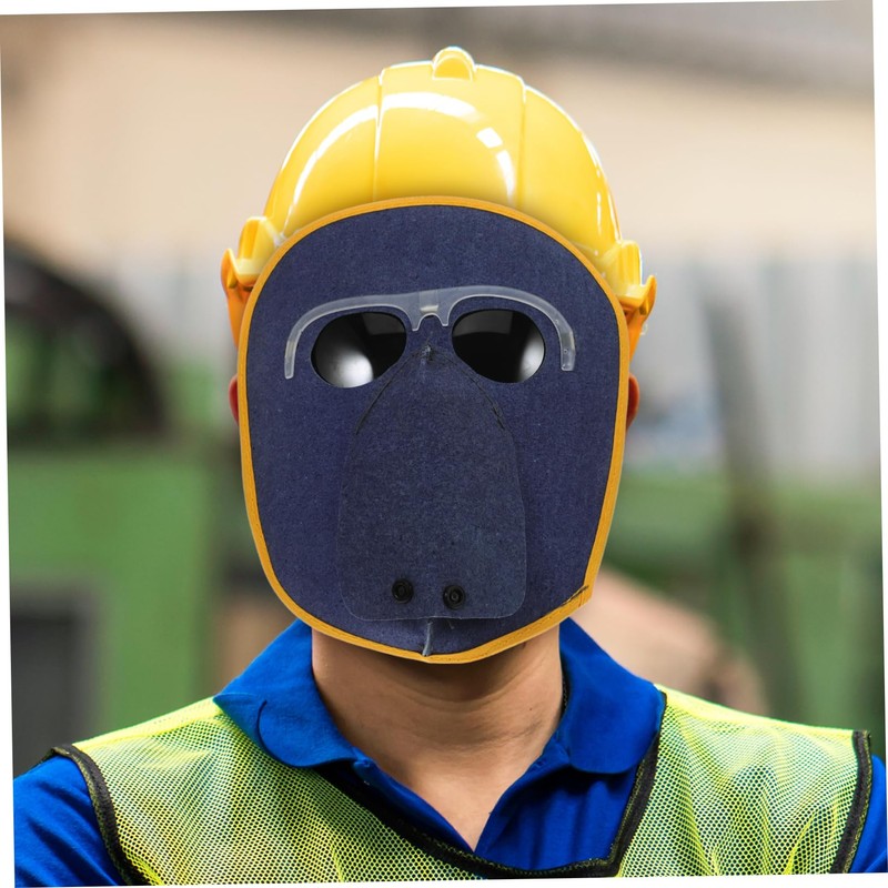 LALAFINA Welding Helmet with Adjustable Strap Cowhide Construction Stylish Design