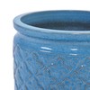 espidoo Ceramic Flower Pots Set of 3: Modern Antique Blue