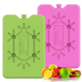 Ice Packs for Cool Bag, Pack of 2 Cool Bag and Cool Box, Reusable Ultra Thin Cooling Element, Large Ice Packs, Cool Pack for Cooler Bag - Extra Thin & Long Cooling Performance for On the Go