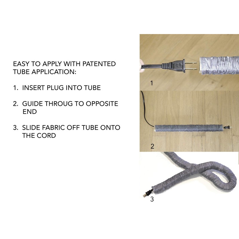 Steel Silk Lamp Cord Cover 9 ft long 100% REAL