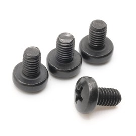 ReplacementScrews Rear License Plate Screws Compatible with Mini Cooper (R56) - Stainless Steel - Black Oxide (Pack of 4)