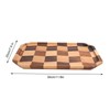 Wood Fruit Dishes Wooden Tea Dessert Tray Grid Pattern Rectangular
