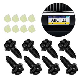 Universal License Plate Screws for Fastening License Plates, Nylon Screw Inserts, Frames and Covers on Cars and Trucks