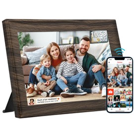FRAMEO Digitaler Bilderrahmen WLAN 32GB 10,1 Zoll 1280x800 Touchscreen, Auto-Drehen von Porträt und Landschaft, Smart Motion Sensor, Teilen Sie Momente sofort über Frameo App von überall