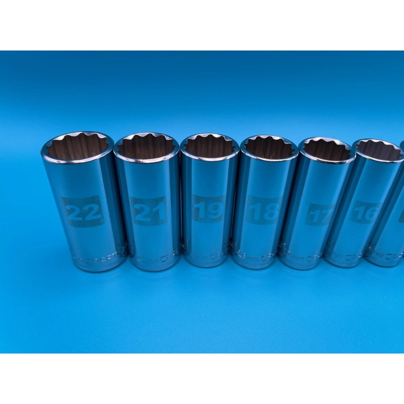 CRAFTSMAN 13pc 3/8" Dr 12pt DEEP LENGTH METRIC socket set