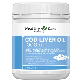 Healthy Care Cod Liver Oil 1000mg 200 Capsules