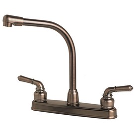 Laguna Brass 1200BZ RV/Motorhome Two Handle Non-Metallic High Rise Swivel Kitchen Faucet, Brushed Bronze Finish