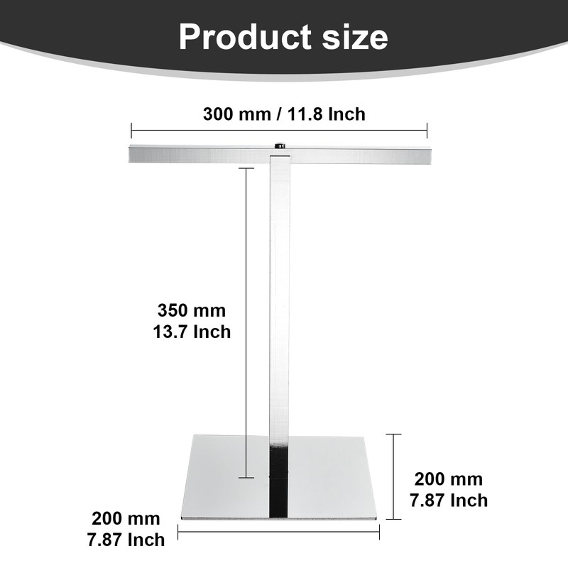 Hand Towel Holder Stand, Industrial Style Brass Shower Countertop Towel
