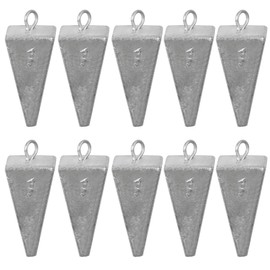 Pyramid Sinkers Fishing Weights Kit Bullet Fishing Weights Sinkers for Ocean Saltwater Surf Fishing Gear Tackle 1oz 2oz 3oz 4oz 5oz 6oz 8oz (1oz - 20pcs)