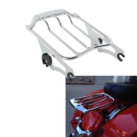 TCT-MT Two Up Air Wing Luggage Rack Fit For Harley Street Electra Road Glide 2009-2019 Road King FLHR Chrome 2018 2017 2016 2015