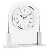 London Clock Glass Arch top Mantel Clock, Silver, 12.5 x