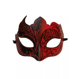mgmb Black Red Venetian Mask Masquerade Mardi Gras Unique Style Men