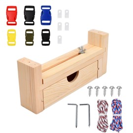 volumoon Paracord Jig Bracelet Maker, Wooden Bracelet Manufacturer, Parachute Cord Wristband Maker, Adjustable Length Bracelet Knotting Aid, Umbrella Rope Craft Tool, DIY Bracelet Knitting Tool