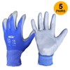 ANSIO 5 Pairs, Medium Size PU Coated Nylon Non Slipy