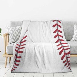 Baseball Throw Blanket, 320gsm Kids Blanket Fluffy Cozy Soft Warm Plush Lightweight Decorative Blanket Gifts for Boys Girls Women Men Baby, Blankets Quilt for Bed Sofa Chair Couch (50"x40")