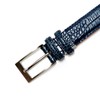 COXSWAIN CW20203-29 Men's Belt, Genuine Leather, Navy, Croc Embossing, 1.2