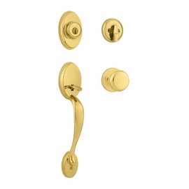 Kwikset 98001-196 Chelsea Handleset, Polished Brass