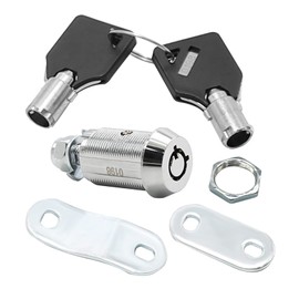 Hoypeyfiy 6Pcs Cam Lock RV Storage Locks Keyed Alike, 1-1/8" Fits on 7/8" Max Door Thickness, Replacement Lock with Keys for RV Compartment Camper Storage Cabinets Drawers