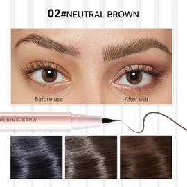 KGAJSGH Eyebrow Gel & Definer Pencil, 2-in-1 Brow Pencil, Precision Tip Micro Eye Brow Pencils, Waterproof Brow Clear Mascara for Fuller-Looking