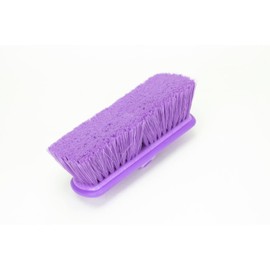 SPARTA Flo-Thru Heavy-Duty Deck Scrub Brush Nylon Bristled, Boat and Floor Scrub Broom with Protective Bumper for Floors and Large Equipment, Plastic, 9.5 Inches, Purple