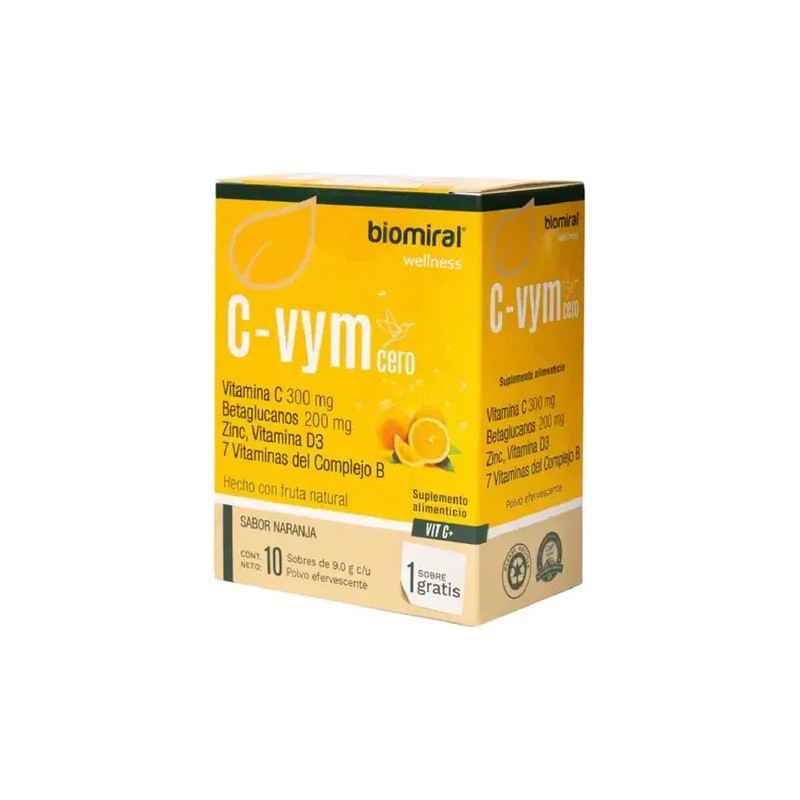 C-vym Polvo Efervescente C10 Sobres (vitamina C) Sabor Naranja