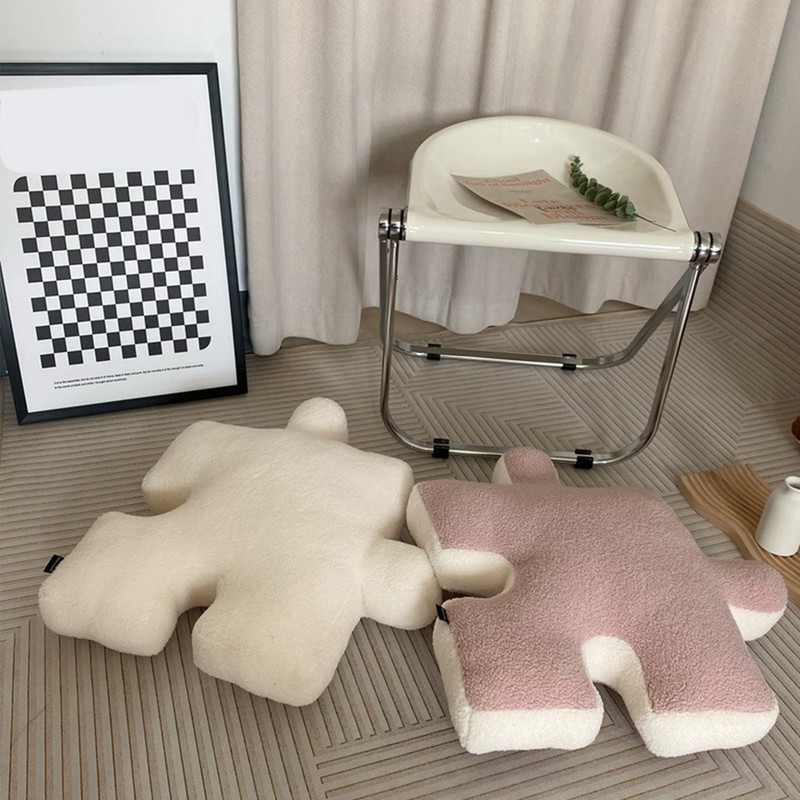 Plush Throw Pillow Ultra Soft Cushion Puzzle Special Shaped for