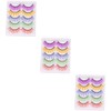 Baluue 3sets False Lash Set Thick Volume Lightweight Eyelash Extensions