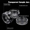 3 Gram Sample Containers With Lids, 50 Count Clear Jars,