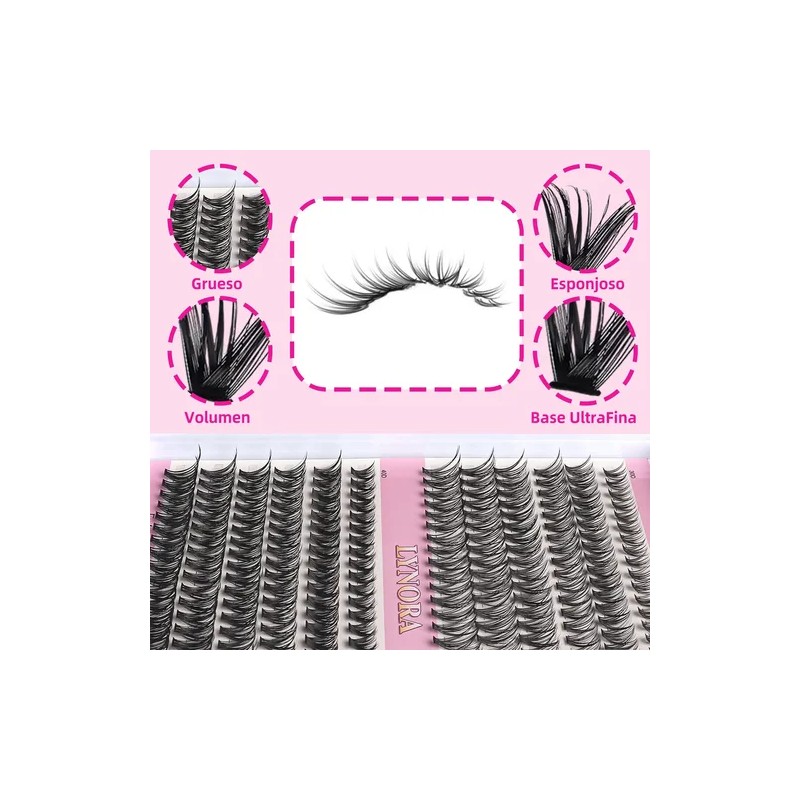 Diy Extensiones Pestañas , Kit De Racimos De Pestañas Mixto