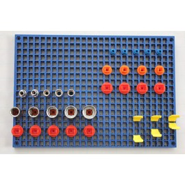 Organizer Genie 76 Piece Pegboard Tool Organizer Starter Kit, Flexible and Specially Designed to Hold All Tools - 4 Blue Pegboards, 36 Socket Holders, 36 Universal Clips