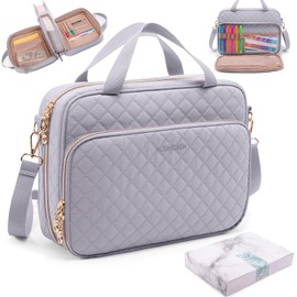 IMAGINING Large Bible Case with Bible Cover for Women - Bible Carrying Case with Shoulder Strap - Bible Bag Packed in Gift Box - Bible Carrier with Pockets for Bible Study Suppliers - Bible Gift Girls
