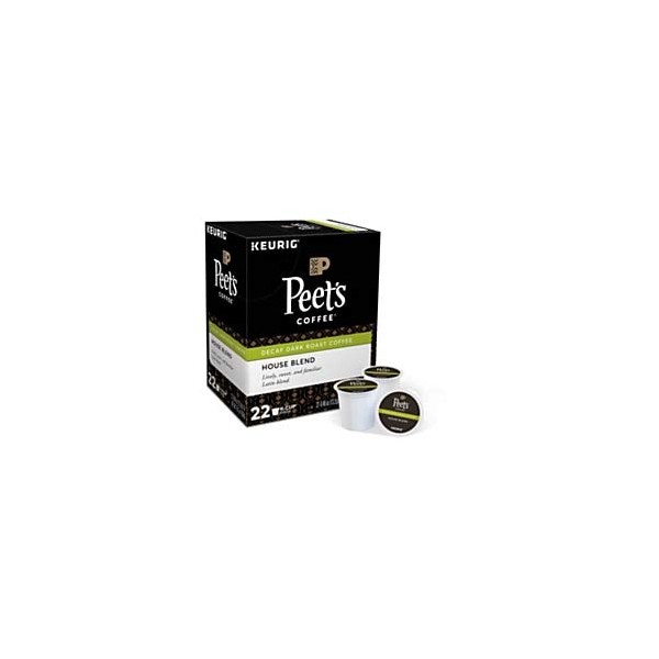 Peet's Coffee Decaf House Blend Coffee Single-Serve K-Cup, 2.8 Oz,