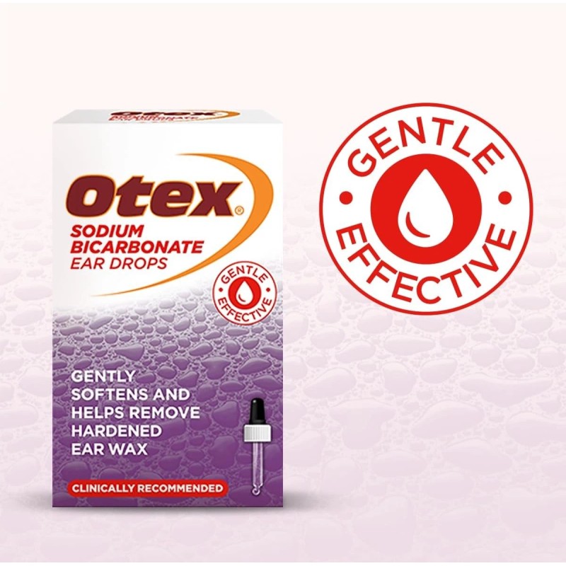 OTEX Sodium Bicarbonate Drops for Hardened Ear Wax, 10ml