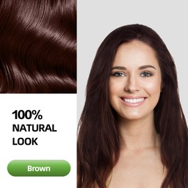 SHIHUANUO Hair Dye Shampoo 3 in 1 for Gray Hair Coverage, Herbal Ingredients Natural Shampoo Hair Dye for Women & Men/Ammonia-Free 520m（Brown）