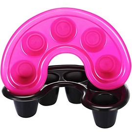 2 Pieces Nail Art Tips Hand Soak Bowl Tray Remover Manicure Soaking Tool Soak Off Finger Bowl, Fill The Trays with Acetone Remover to Remove Gel Nail Polish Manicure Removing Nail Extensions