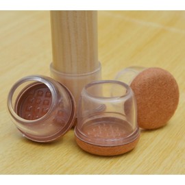 8 Pcs Silicone Chair Leg Floor Protectors Round, Floor Protectors for Chairs, 360° Wrapped Felt Furniture Sliders, Clear Chair Leg Caps Covers, Bar Stool Leg Floor Protectors, Fit 1.1"-1.3"