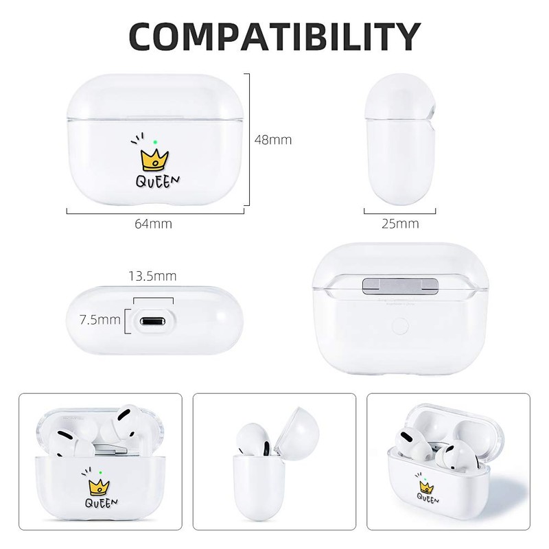 AKABEILA protective case compatible with Airpods [front LED visible and