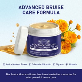 fugit Bruise Cream - Bruise Repair & Skin Arnica Bruise Cream for Thin Skin Seniors, Vitamin K C and E, Skin Renewal, 4 Oz