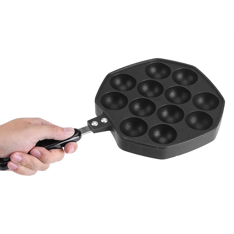 12 Cavities Aluminum NOn stick Takoyaki Grill Pan Plate Octopus