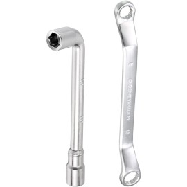 NoBrand 10mm Metric L Shaped Angled and Double Box End Wrench Set, High Carbon Steel