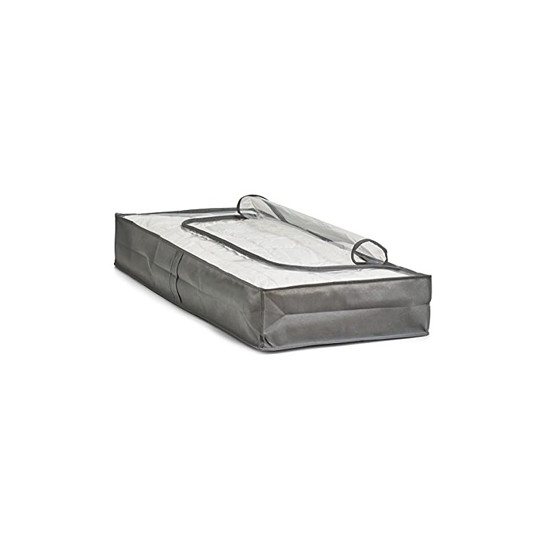 Zeller Under Bed Storage Bag 103x45x15cm of Fleece in Grey,