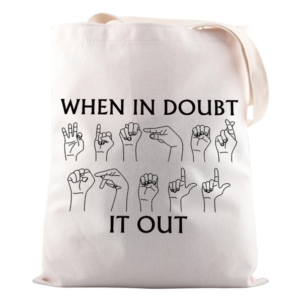 JNIAP Funny ASL Gift When in Doubt Finger Spell It