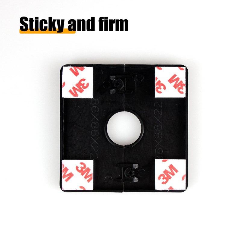 2-Pack Square ABS Plastic Wall Hole Decorative Covers for Wall-Mounted