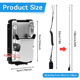 Elyyapt Drill Holster for Belts, Clip-on Tool Belt Holder 304 Stainless Steel Tape Measure Holder Tool Clips for Hooks Clips Tools, Drill Belt Clip for Cordless Drills Impact Driver Nailer