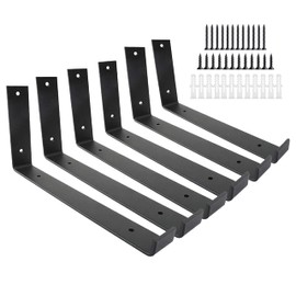 6 Pack - 7.25" Long x 1.5" Wide Floating Shelf Bracket for Farmhouse Shelves Heavy Duty Bracket