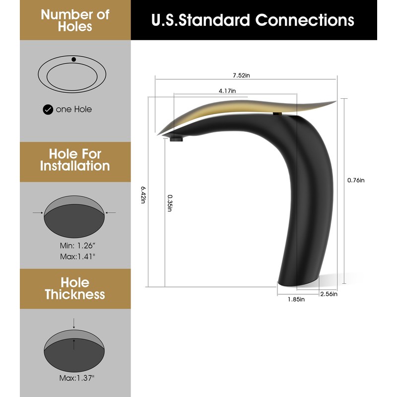 Modern Bathroom Sink Faucet Single Handle Unique Dragon Shaped Design