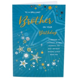 Piccadilly Greetings Modern Birthday Card Brother - 9 x 6 inches - Regal Publishing