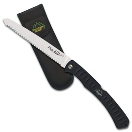 Outdoor Edge 7.0" Flip N' Saw - Lightweight Folding Aluminum Handle Outdoor-Hunting Saw with 65Mn Spring Steel Blade and Triple Ground Saw Teeth for Tough Bone and Wood with Black Nylon Sheath